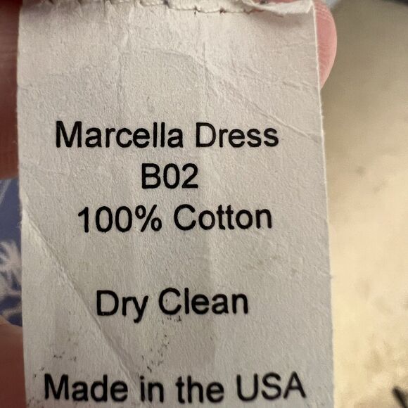 Pearl Southern Couture Sz 4 Marcella Asian Print Dress Lace Up Back Blue - Picture 10 of 10